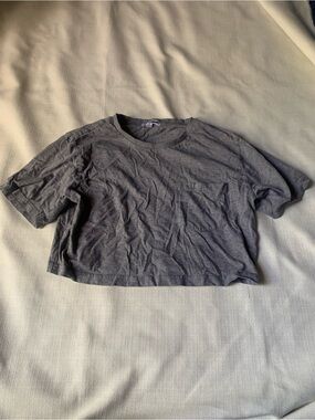 Fashion Nova Heather Gray Cropped Tee - Women's Short Sleeve